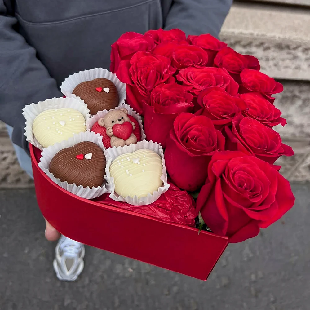 Коробка в форме сердца Шоколадное признание сердца