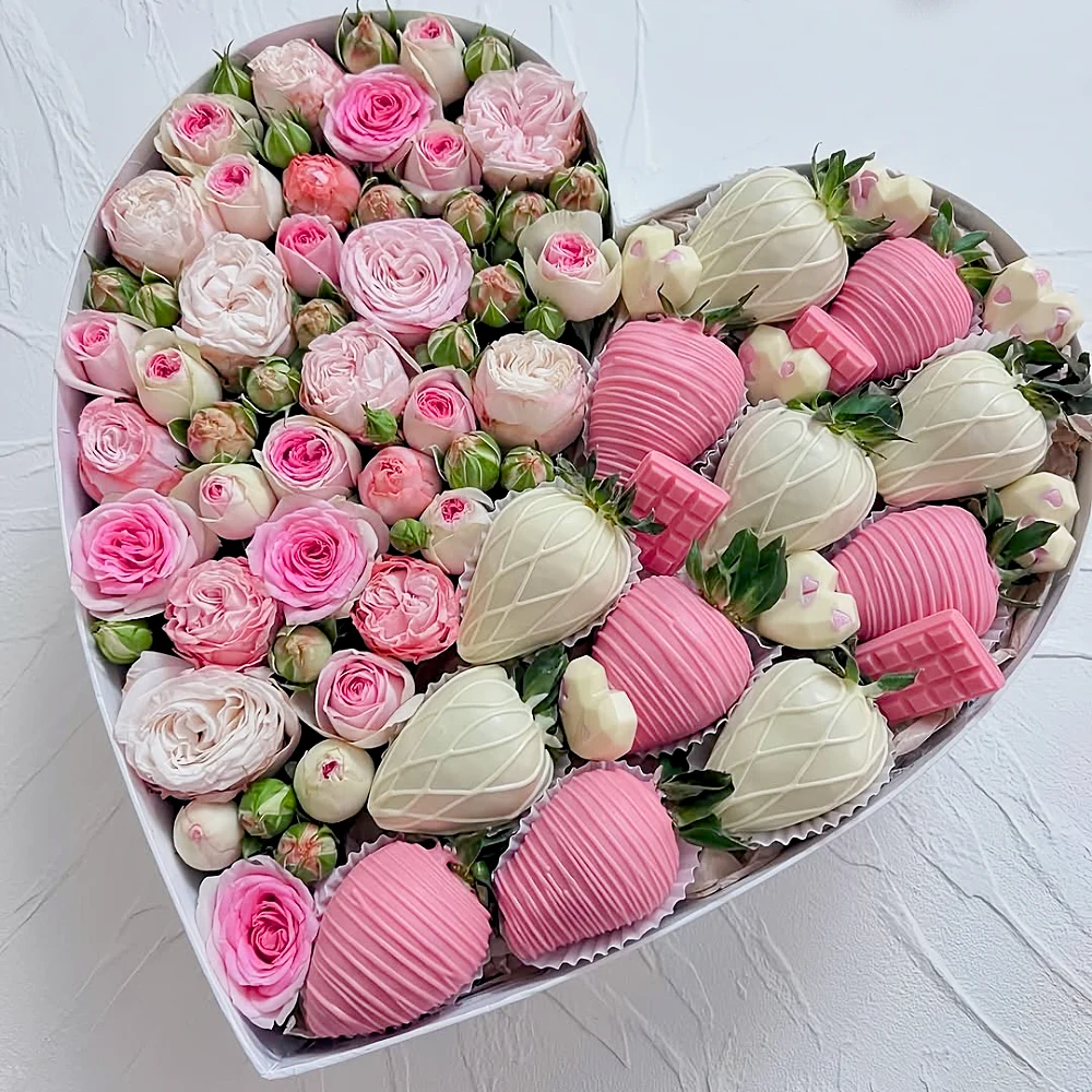 Коробка в форме сердца Шоколадный Купидон